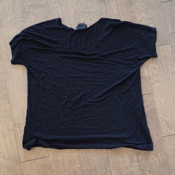 Hatch Short Sleeve V Neck Pullover Maternity Shirt Black Womens Size 1/ Small - Picture 2 of 6